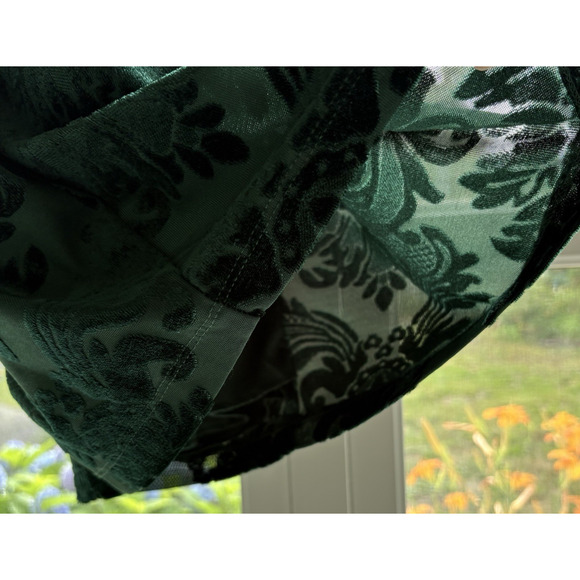 B Darlin Emerald Green Burnout Velvet Damask Sleeveless Cocktail Mini Dress - Picture 9 of 15